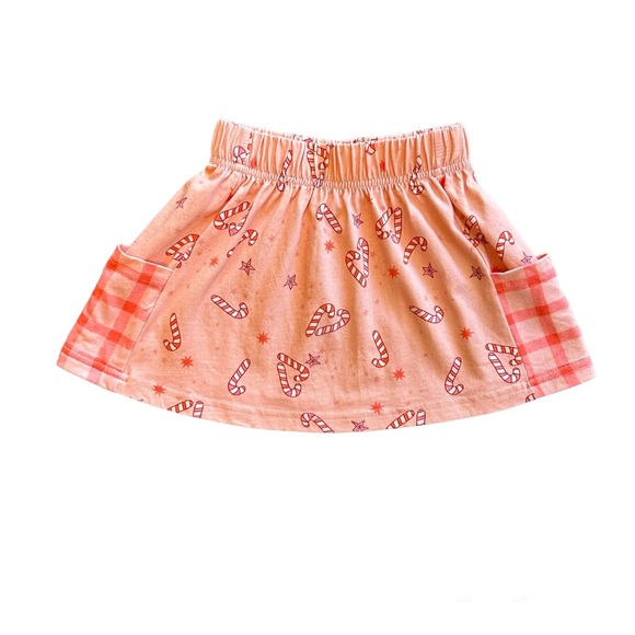 Sunshine Kids Co small shop pink candy cane skirt size 2T new without tag - Picture 1 of 11